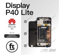 HUAWEI DISPLAY P40 LITE 4G JNY L21 ORIGINALE SERVICE NERO BLACK BATTERIA TOUCH S