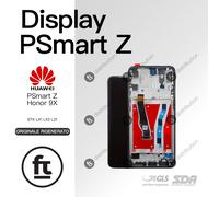 HUAWEI DISPLAY PSMART Z/HONOR 9X STK LX1 LX2 L21 ORIGINALE RIGENERATO FRAME NERO
