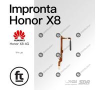 HUAWEI FLAT SENSORE IMPRONTA DIGITALE HONOR X8 4G TFY LX1 NERO FLEX FINGERPRINT