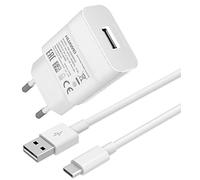 Huawei HW-059200EHQ + cavo dati in bianco per P9 Plus USB tipo C, alimentatore di rete 2A Ampere 2000 mAh, cavo di ricarica di tipo C, confezionato con panno per la pulizia dello schermo incluso