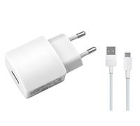 Huawei Original Adattatore di Ricarica HW-050100e2 W + Original Cavo Dati Ascend P9 Lite/P8/P7/P6/Lite/mini/Mate 8/Mate 7/Mate S travelcharger Caricatore 1 A in Bianco Micro USB