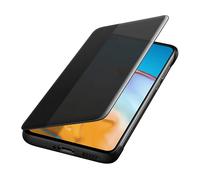 HUAWEI Visualizza la copertina ribaltabile CUSTODIA A LIBRO per Huawei P40, Nero trasparente