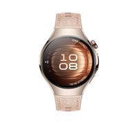 Huawei WATCH 5 (42 mm), cassa in acciaio inox 904L e cinturino beige. Compatibile con iOS e Android e chiamate E-sim Huawei