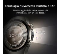 Huawei WATCH 5 (46 mm), cassa in acciaio inox 316L e cinturino nero. Compatibile con iOS e Android e chiamate E-sim (55020EWB)