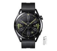 Huawei Watch GT 3 46 mm Smartwatch, Batteria di Lunga Durata, Monitoraggio SpO2, AI Running Coach, Monitoraggio Frequenza Cardiaca, Oltre 100 Modalità di Allenamento, con Adattatore AP52, Black