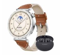 HUAWEI WATCH GT 5 41mm Smartwatch + FreeBuds 5i Nero,Design elegante, Nuova modalità corsa e ciclismo, Monitoraggio della salute, 7 giorni1 di durata della batteria, iOS e Android, Marrone
