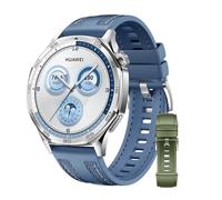 HUAWEI WATCH GT 5 46mm Blu + EasyFit 3 Cinturino in Fluoroelastomero Verde Abete