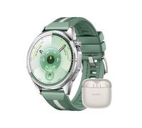 HUAWEI WATCH GT 6 46 mm Verde + FreeBuds SE 3 Beige, Smartwatch, Display AMOLED da 1,47 pollici, Fino a 21 giorni, Ciclismo, Oltre 100 Modalità Sportive, iOS e Android, Pagamento NFC, GPS
