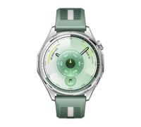 Watch GT6 GPS - Cassa in acciaio inossidabile argento da 46 mm con cinturino in tessuto intrecciato verde - Nouvo
