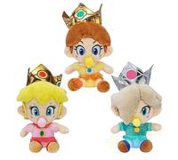 HUAWELL Mario All Star Collection - Peluche a forma di margherita Roslina, colore pesca, idea regalo per Natale, Capodanno, compleanno (17 cm) (confezione da 3)