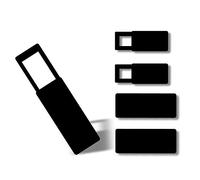 Huaxi - Cover sottile per webcam, per computer portatile, Apple MacBook iMac, iPad, cellulare, tablet, Echo Show anti spia, privacy (nero)
