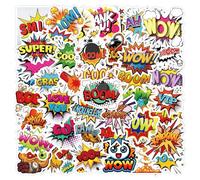 Huaxintoys 55 Pezzi Adesivi Stickerbomb Graffit, Graffiti Adesivi Effetto Esplosione, Impermeabile Graffiti Decalcomanie per Valigia, Laptop, Bicicletta, Skateboard, Moto, Scrapbooking, Snowboard