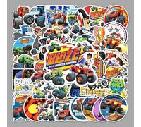 Huaxintoys Cars Adesivi, Monster Truck Cartone Animato Adesivi in Vinile, Adesivi Perfetti per Bottiglia D'acqua, Laptop, Telefono, Snowboard, Bicicletta, Moto, Chitarra (50 pezzi)