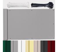HUAXIQUE Protezione per balcone, protezione dal vento, rivestimento per balcone, tende per balcone su misura, 100% privacy per terrazzo, ringhiere del balcone, giardino, grigio 90x850cm