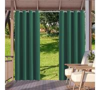 HUAXIQUE Tenda da esterno per giardino Opache Tenda da Sole Con Anelli Anti-UV Protezione Solare Completa Tende per Balcone Terrazzo e Pergola Verde scuro L178XA213cm