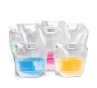 HUAYANG 6 taniche pieghevoli per acqua da 5 l, con coperchio denso, per campeggio all'aperto