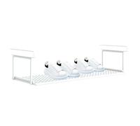 Huayeex Cesto Portaoggetti Estensibile Sotto Mensola, 52cm Cestello Sottoripiano, Sottomensola, Cesto Portaoggetti Da Appendere, Per Cucina, Ufficio, Dispensa (bianco)