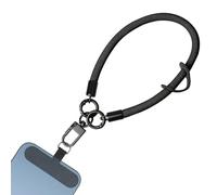 Huayeex Cinturino da polso per telefono, anti-smarrimento, con linguetta per legare il telefono, per gite quotidiane, viaggi brevi, pendolari, corsa, viaggi, passeggiate, Nero , Refer to description