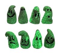 Huayeex Miniatura Fantasma Fosforescente - Luminescente al Buio Fantasma Halloween Miniature Statuine | 8 Decorazioni Stagionali per Paesaggio Giardino Casa delle Bambole Spazio Esterno