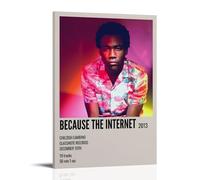 HUAYEQWHELH Poster decorativo da parete con Donald Glover Because The Internet 2013, stampa artistica da parete, stile vintage, per soggiorno, camera da letto, 30 x 45 cm, con cornice