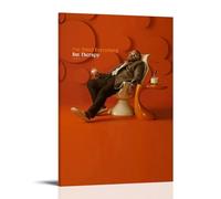 HUAYEQWHELH Poster decorativo da parete in stile vintage, motivo Teddy Swims I've Tried Everything But Therapy, poster decorativo da parete per soggiorno, camera da letto, 40 x 60 cm, con cornice