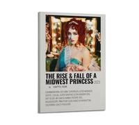 HUAYEQWHELH Poster decorativo da parete in stile vintage, motivo: The Rise and Fall of A Midwest Princess, per soggiorno e camera da letto, 50 x 75 cm, con cornice