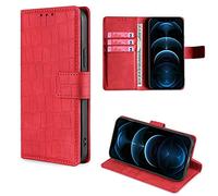 HUAYIJIE GKFGEY Flip Custodia per Doogee S40 PRO Cover Custodia Case [Rosso]