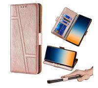 HUAYIJIE GKLTCK Flip Custodia per LG V500UM V500N V50 ThinQ Cover Custodia Case [Oro Rosa]