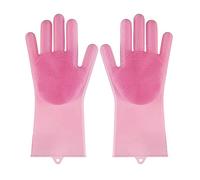 HUAYINGMEI Guanti in silicone, guanti in spugna per la pulizia con lavaggio per piatti, bagno, cucina, pulizia auto e toelettatura per animali domestici