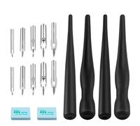 Huayue 16 Pezzi Pennino calligrafia Set Manga Cartoon Comic Drawing Kit per Pittura con 4 Portapenne e 10 Pennini, Penne a Fumetti per Disegno Calligragia