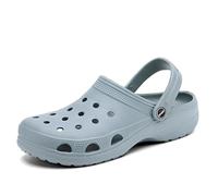 Huayuehong Unisex Adulto Zoccoli da Giardino Unisex, in Rete Traspirante, Zoccoli Classici, Antiscivolo, Pantofole estive, Blu,41 EU