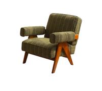 HUAYUSEDF Il soggiorno con uno sfondo verde e linee gialle, la poltrona a sacco, la camera da letto informale, la poltrona lounge e il divano creativo da balcone