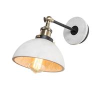 HUAYUSEDF Industrial Wall Lamp with Cement Lampshade, Angle Adjustable Concrete Sconce Hardwired Vintage Indoor Light Fixtures Decor for Hallway Bedside Bedroom Living Room