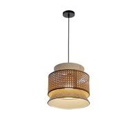 HUAYUSEDF Lampada a sospensione per soggiorno in stile giapponese Wabi-sabi, lampada a sospensione in tessuto per camera da letto, lampadario zen per sala da pranzo, stile cinese vintage