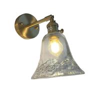 HUAYUSEDF Lampada da parete loft industriale moderna vintage con interruttore rotante regolabile E27 applique for camera letto soggiorno bar cucina(Transparent)