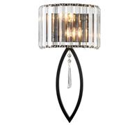 HUAYUSEDF Lampada da parete moderna in cristallo, lampada interni E14, illuminazione su e giù for soggiorno o corridoio, design elegante con eleganza semplice, comodino ideale, facile installare