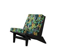 HUAYUSEDF Nella foresta mattutina c'è un soggiorno in stile cinese nero, una poltrona a sacco nella sala di ricevimento, una camera da letto informale, una poltrona lounge e un divano da balcone creat