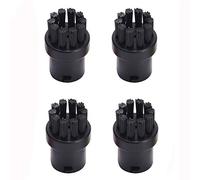 Huayuwa - 4 spazzole rotonde di ricambio per pulitori a vapore Karcher SC1, SC2, SC3, SC4, SC5, SC7 (nero)