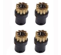 Huayuwa - 4 spazzole rotonde di ricambio per pulitori a vapore Karcher SC1, SC2, SC3, SC4, SC5, SC7 (nero e rame)