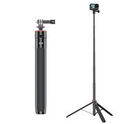 HUAYUWA Asta di prolunga regolabile per selfie Insta360 X5/X4/X3/X2/GO3, treppiede per asta di estensione cardanica, compatibile con DJI Action5/Action4/Pocket3 Action staffa di montaggio (55")
