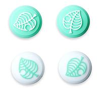 HUAYUWA Thumb Grip Caps Analog Stick Cover Joystick Cap Fits for Switch & Switch Lite, Soft Silicone Controller Thumb Grips Covers for Joy-Con/NS Controller (Green & White)