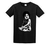 huazheng Man's Round Neck Notorious Big Ready To Die Big Poppa Rap Hip Hop Sports T-Shirt Black L