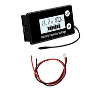 HUAZIZ 1 Pezzi Misuratore di Batteria, Battery Capacity Voltage Meter with Alarm Sensor, Tester di capacità della Batteria 8-100 V LCD Controllo di Tensione di Capacità della Batteria(bianco)
