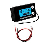 HUAZIZ 1 Pezzi Misuratore di Batteria, Battery Capacity Voltage Meter with Alarm Sensor, Tester di capacità della Batteria 8-100 V LCD Controllo di Tensione di Capacità della Batteria(blu)