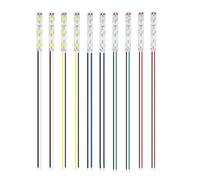 HUAZIZ 10 Pezzi 50mm Pre Cablato Striscia 2835 LED SMD, Modellismo LED, Luce Autoadesiva 12-18V, Bianco/Rosso/Giallo/Blu/Verde