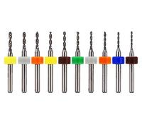 HUAZIZ 10 Pezzi Punte per Micro Trapano e Circuito Stampato - 1.1/1.2/1.3/1.4/1.5/1.6/1.7/1.8/1.9/2.0 mm - Punte per Bigiotteria e Elettronica
