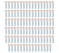 HUAZIZ 100 Trasparente Pezzi Tubo da Centrifuga da 1,8ml con Estremità Scanalata con Tappo a Vite Fornitura per Campioni da Laboratorio, Provette Provette Graduate, Laboratorio Provette in Plastica