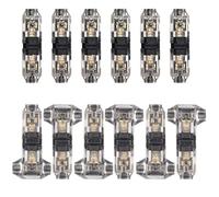 HUAZIZ 12 Pcs Connettori a T/H a Bassa Tensione, Morsetti Rapidi Splice Connettore Elettrico,Connettori a Filo T/Hper Connessione Cavo Elettrico 20-22 Awg, Non C'è Bisogno di Stripping(1 Pin)