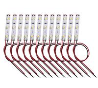 HUAZIZ 12 Pezzi Precablato Bianco Caldo Striscia Led 2835 SMD 3- LED Luce Autoadesiva 12 V ~ 18 V 20 CM per il modello treno layout led per modellismo