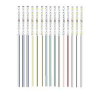 HUAZIZ 15 Pezzi 100mm Pre Cablato Striscia 2835 LED SMD, Modellismo LED, Luce Autoadesiva 12-18V, Bianco/Rosso/Giallo/Blu/Verde